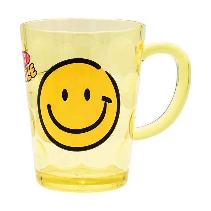 Smile Bathroom Cup Toothbrush Holder Mug, White Yellow Mix