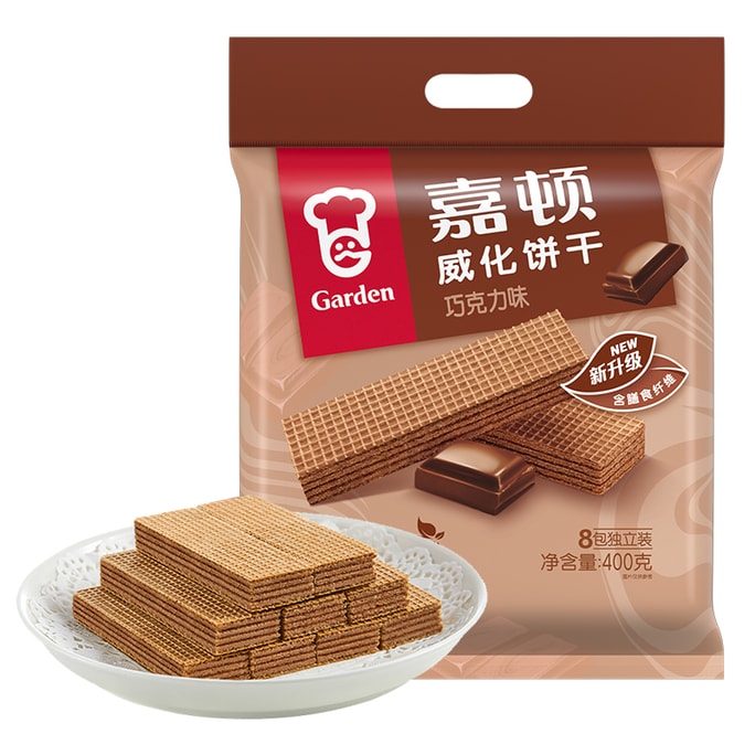 【中國直郵】 嘉頓 威化餅乾巧克力口味 夾心解饞 400g/包