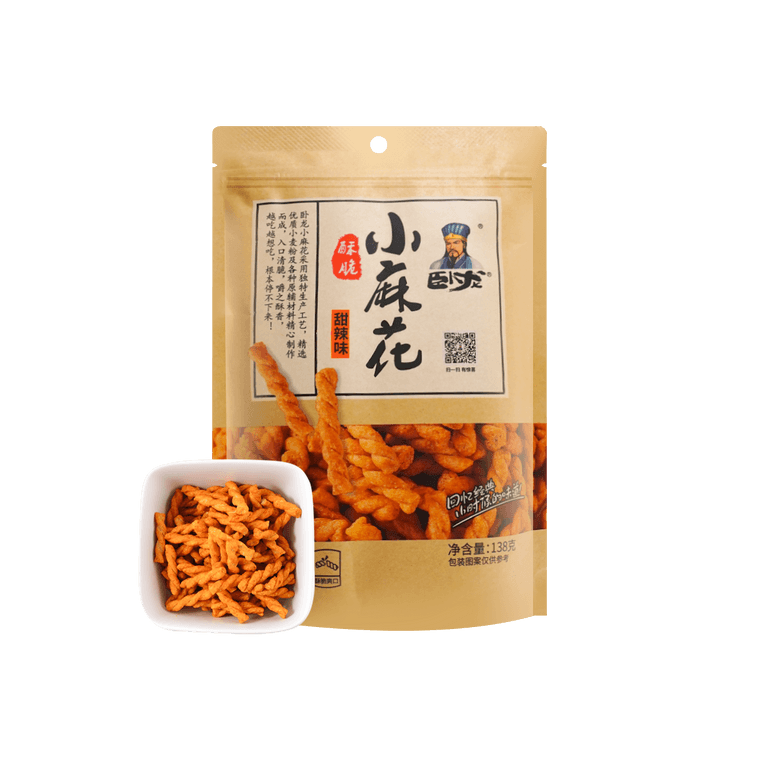 臥龍 酥脆小麻花 甜辣味 138g【襄陽特產】 7