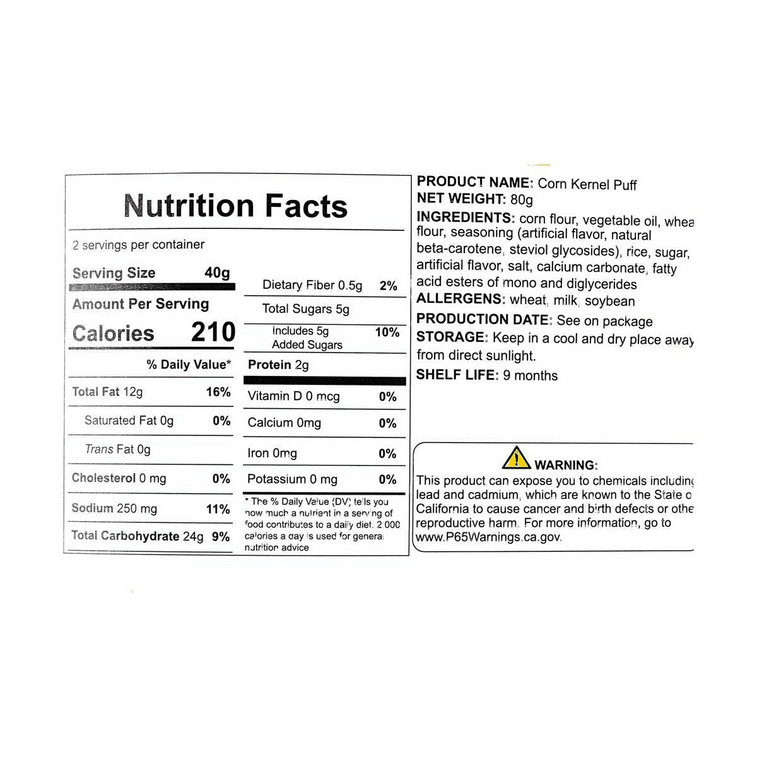 OISHI上好佳 田園泡 玉米膨化小食 傾心黃油味 80g【非油炸】【蛋仔派對聯名款】 7