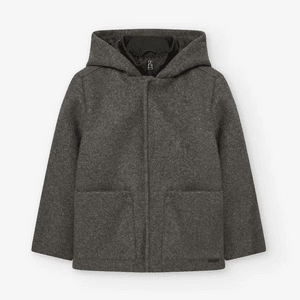 美國 MOM LOVES ME 兒童毛呢拉鍊大衣 - 藍灰色 - 4歲