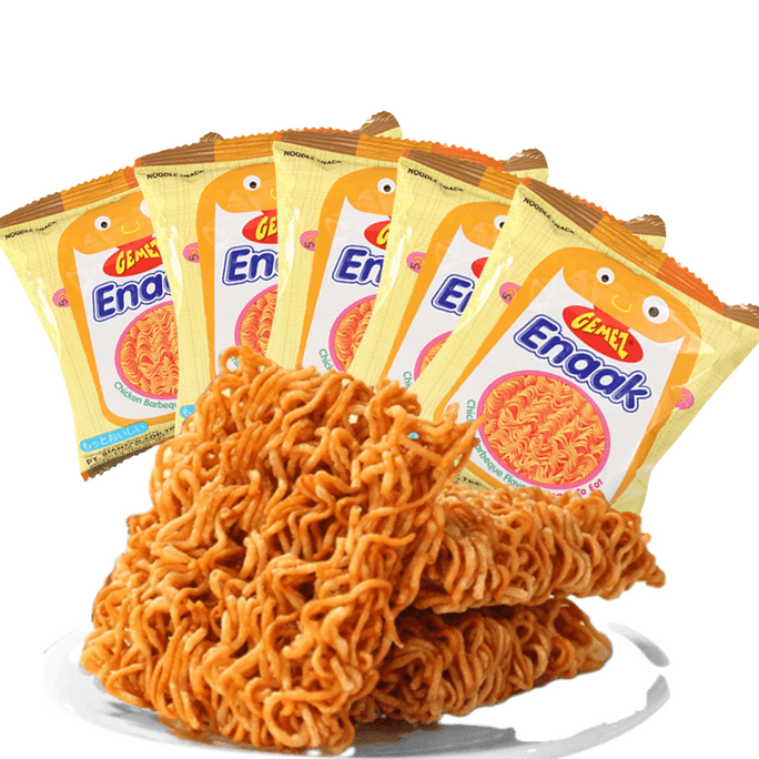【中国直邮】 印度尼西亚 GEMEZ 印尼  小鸡面 干脆面方便面 烧烤味 16g*5包