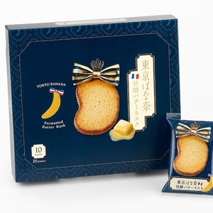 [Expédition directe du Japon] TOKYO BANANA Nouveauté Fruit populaire Tokyo Banana Biscuit croustillant saveur banane au beurre produit en France 10 paquets