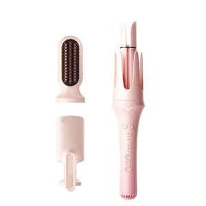 All-in-one automatic curling iron, a lazy person's magic tool, straightening comb, big wave, multi-functional, large curl, negative ion, cold air setting, anti-burn, automatic rotation, pink gold