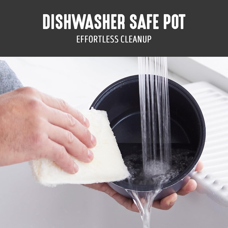 【美國直郵】【專業級電飯煲】高顏值高安全性 可拆卸不粘陶瓷內膽 電飯煲 電煮鍋 可烹飪燕麥穀物米飯不含PFAS和PFOA自動預設LED觸摸屏長效保溫帶量杯飯勺 4