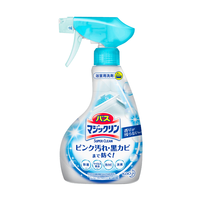 日本KAO花王 浴室浴缸多用途清潔劑 去水垢污垢水漬除垢劑泡沫噴霧 無香型 350ml