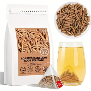 Roasted Dandelion Root Herbal Tea 50ct 2.5g, Caffeine Free, Gift For Tea Enthusiasts