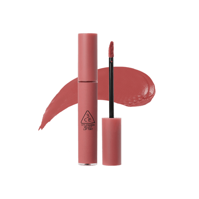 韓國 3CE 絲絨啞光霧面唇釉 CASHMERE NUDE木質玫瑰 #1 piece