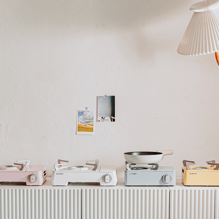 TWINKLE 미니 캠핑 스토브 버너 (휴대 케이스 포함), 레몬색 [8온스 부탄 연료 용기용] 8