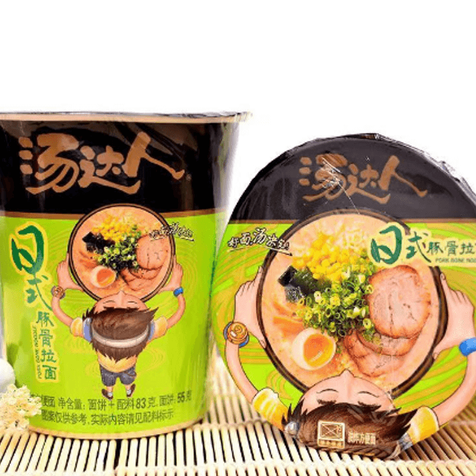 [미국 전역 다이렉트 메일] Uni-President Soup Master Instant Noodles 일본식 돈코츠 라면 컵