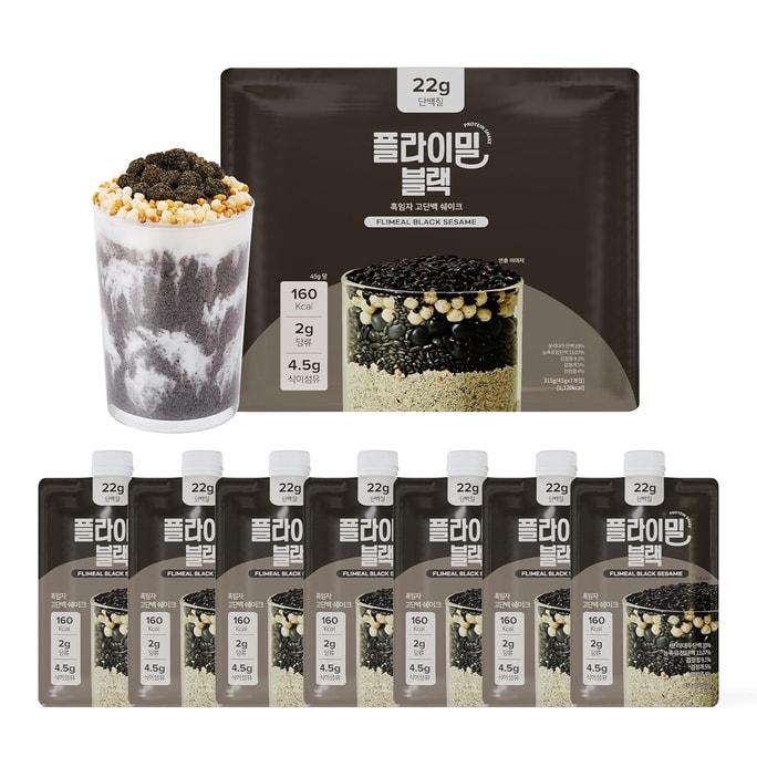 플리밀 프로틴 쉐이크 블랙 참깨맛 (45g * 7개)