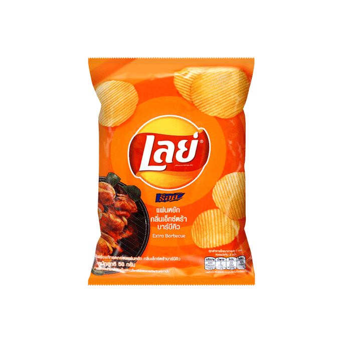 【Exclusive Thai Flavor】Extra Barbecue Potato Chips, 1.76oz