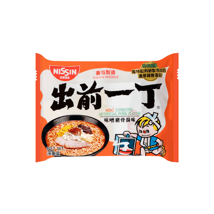 日本NISSIN日清 出前一丁 即食汤面 味噌猪骨汤味 100g