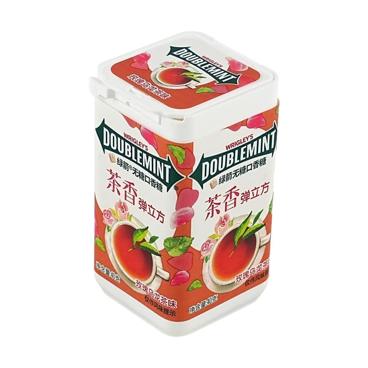 【中国直送】グリーンアロー ティーキューブ チューインガム ローズウーロン味 40g/瓶 4