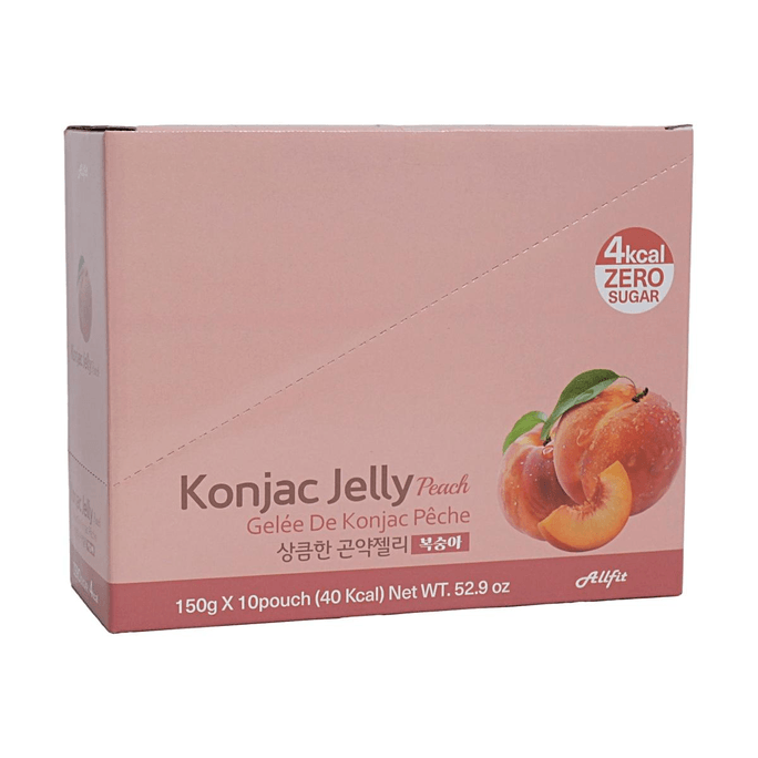 곤약 젤리 복숭아 맛 5.29 oz*10 파우치 [저칼로리 무설탕]