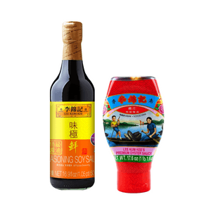 【Kitchen Essential Duo】Seasoning Soy Sauce 16.91 fl oz+Premium Oyster Sauce Inverted 17.6 oz