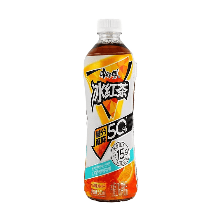 康师傅 冰红茶 减糖50% 柠檬茶 500ml【低糖高纤】 3