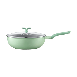 BUYDEEM北鼎 不粘煎炒锅 家用少油烟煎炒两用 30cm 春芽绿 PL61/A1