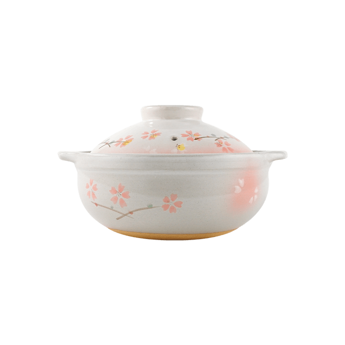 Sakura Clay Pot Donabe For 1-2 People Gas Fire Only 0.98L Capacity Size 6 L-1972