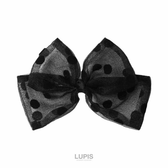 [일본 직배송] 루피스 도트 오간자 리본 클립 (1개, v1555)