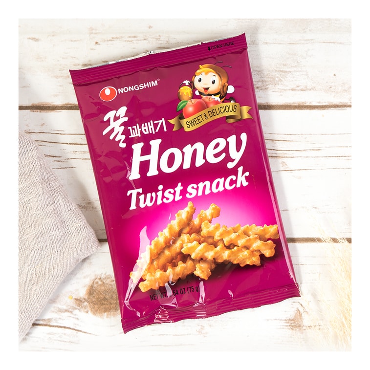 韓國NONGSHIM農心 天然蜂蜜小麻花 小麥脆條 75g 8