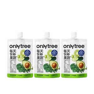 【中国直邮】onlytree  液体沙拉羽衣甘蓝粉青汁膳食纤维鲜直榨果蔬汁轻液断饮料  100ml*3袋