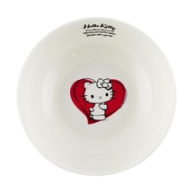 스케이터 헬로키티 핸드페인팅 스타일 과일 접시 세라믹 식기 13cm