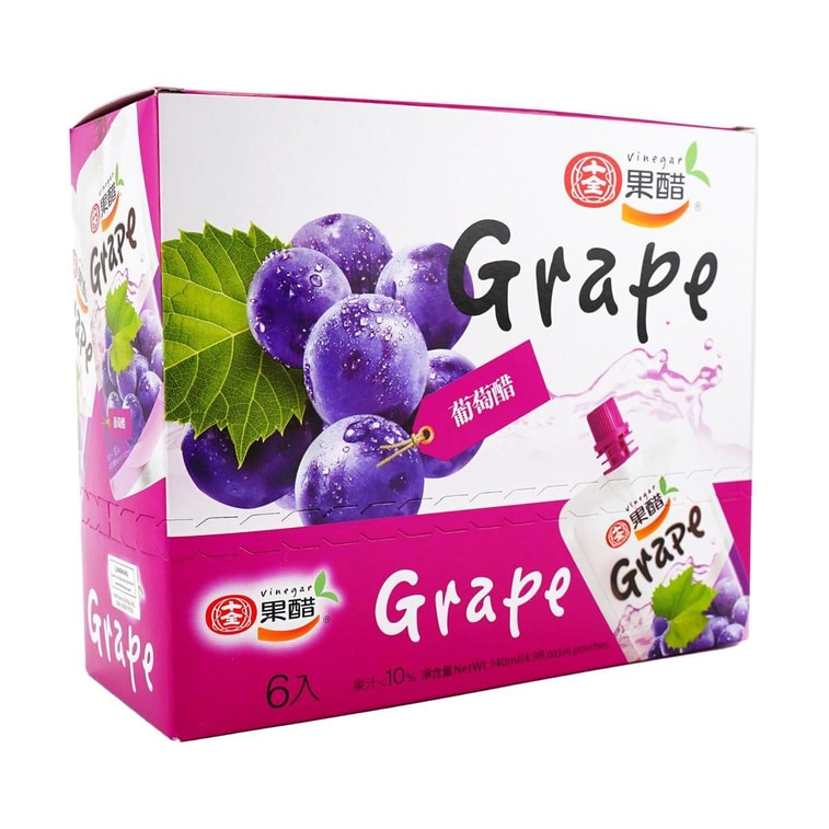 台湾十全 葡萄醋 果醋饮料  140ml*6包【清爽解腻 夏日必备】 5