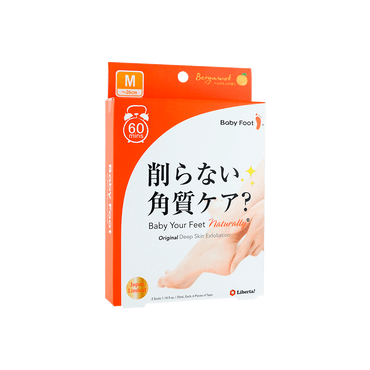 日本BABY FOOT 还原嫩足3D去死皮足膜脚膜 M号 1对入 COSME大赏受赏