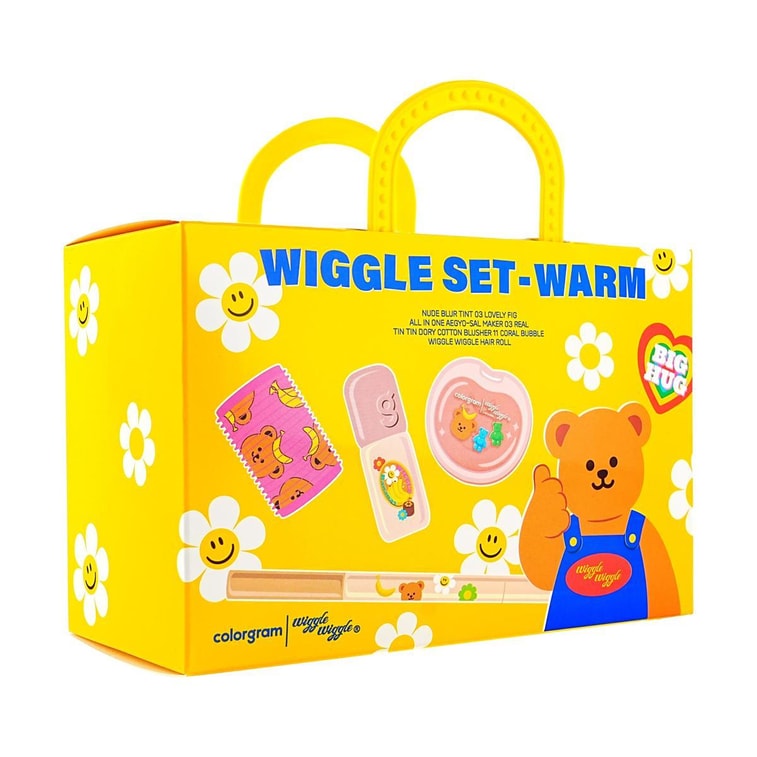 누드 블러 틴트 위글 위글 세트, #01 웜 바스켓 - 틴트 #03 + 블러셔 #11 + 애교살 메이커 #03 + 헤어롤 9