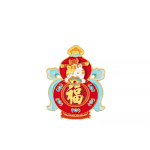 【中國直郵】 故宮淘寶 故宮貓福字五福開門見福冰箱貼博物館文創福上加福款7*6.7cm*1件