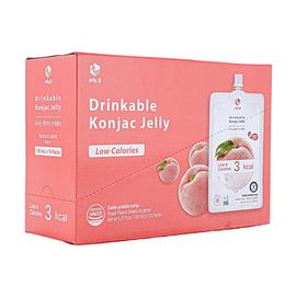 Drinkable Konjac Jelly Peach Flavor 5.07 fl oz*10 packs【Sugar-Free & Low-Fat】【Sweet Peach Flavor】【Q-Bounce Satiety】