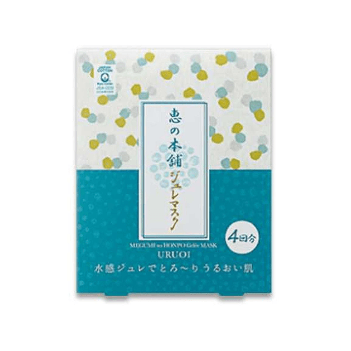 【日本直郵】惠之本舖 溫泉水柚子保濕啫麵膜 4枚入