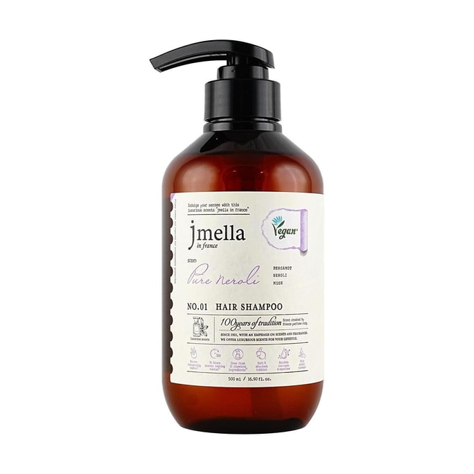 In France Pure Neroli Hair Shampoo, 16.9 fl.oz.