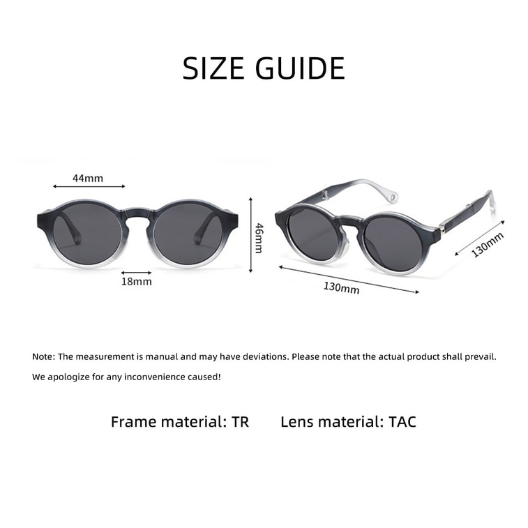 [중국 직송] HSPM 신제품 어린이 그라데이션 컬러 선글라스 야외용 자외선 차단 선글라스 그라데이션 옐로우 그린 프레임 + 소형 원형 상자 F 4