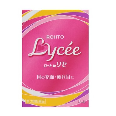 日本ROHTO乐敦 LYCEE 红小花 眼药水 未佩戴隐形眼镜专用 8ml