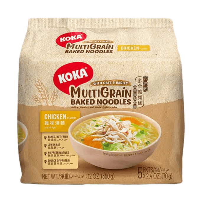 【中国直送】シンガポール KOKA チキンスープ麺（70g×5パック）350g