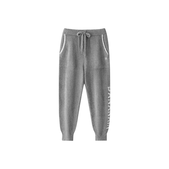 Men's Half Fleece Pajamas Pants 505P Gray M
