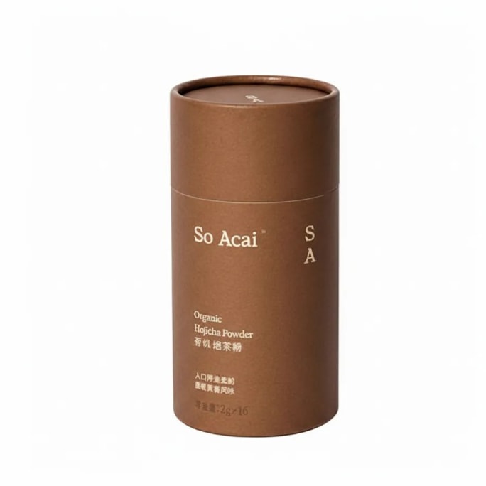 【Expédition directe depuis Hong Kong】 Poudre de thé grillé bio So Acai 32g/boîte, 0 ajout, saine et énergisante