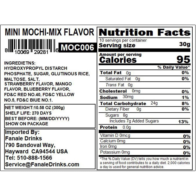 Mini Mochi Sweet Rice Cake Mixed Fruit Flavor 300g 3