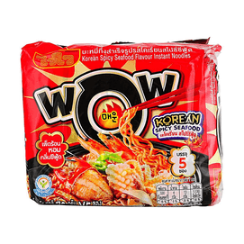 ワオ インスタントラーメン 韓国風スパイシーシーフード味 2.65オンス×5パック 12.65オンス【濃厚シーフード】【韓国風】【人気のラーメン】