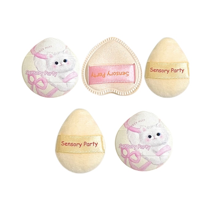 Thumb Powder Puff Set Mini Multi-Purpose Powder Puff 5Pcs - 1 Set