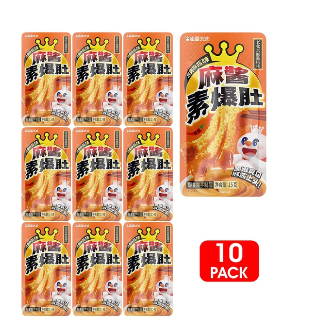 Miexuebingcheng Classic  Sesame Flavored Konjac Shredded Snack 15g x10 PacksInstant Konjac Product [a bite of soy expl