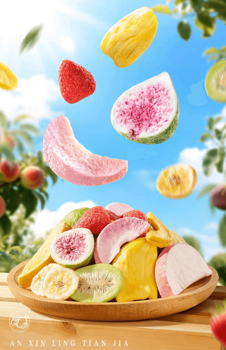 【中国直邮】 三只松鼠 每日9种水果脆冻干酸甜办公室零食100g