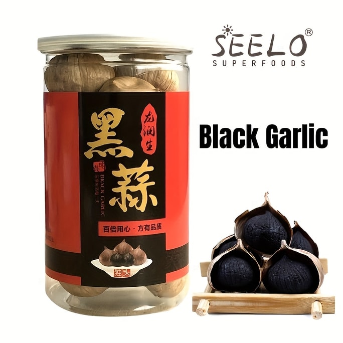 Premium single-clove black garlic, 3.85 ounces (110 grams), authentic black garlic, deeply fermented, full-term, Shandong specialty, large cloves, fresh and ready to eat, perfect for soups.