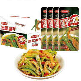 冠口福 年終最低價 貢菜魔芋香辣味 16g*20袋 開袋即食下飯菜解饞小吃【雙倍脆爽 勁道Q彈】