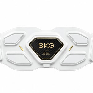 Waist Massage Belt G7 Ultra, Beige Gold, 3100mAh, 8D Titanium Nodes. Medium-freq Pulse, Kneading, Red Light Moxibustion & Deep Heat. Relieves Waist Soreness For Office, Driving, Home; Family Gift.