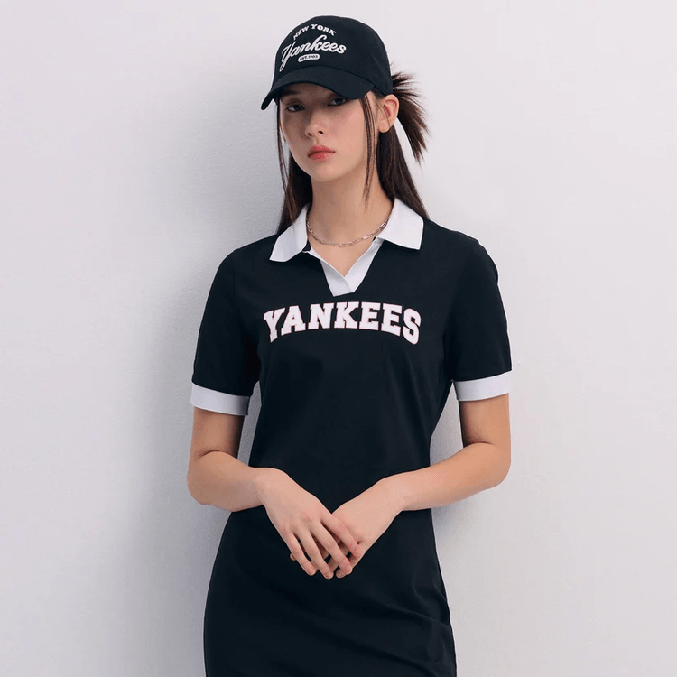 Varsity Lettering Pique Dress NY Yankees Black M - Yami.com Varsity Lettering Pique Dress NY Yankees Black M - Yami.com