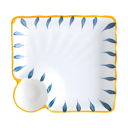 Japanese style Dumpling plate, 18.5 * 17.5 * 3.5CM, 7.5-inch 