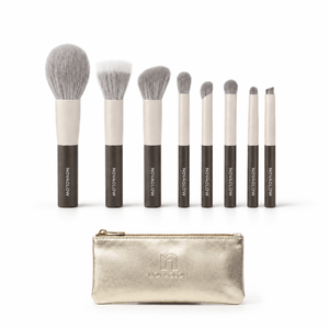 美国 NOVAGLOW 【官方授权旗舰店】Essential Glow 8支Mini旅行便携化妆刷套装笔刷套装 含收纳刷包